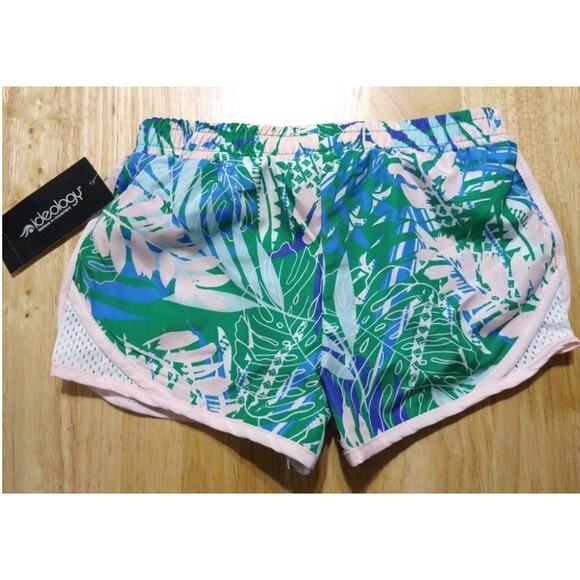 Ideology Girls Blue Green Tropical Print Pull on Elastic Waist Shorts Size 6X - Picture 2 of 5